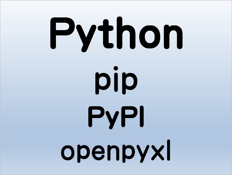 Pythpon pip PyPI openpyxl